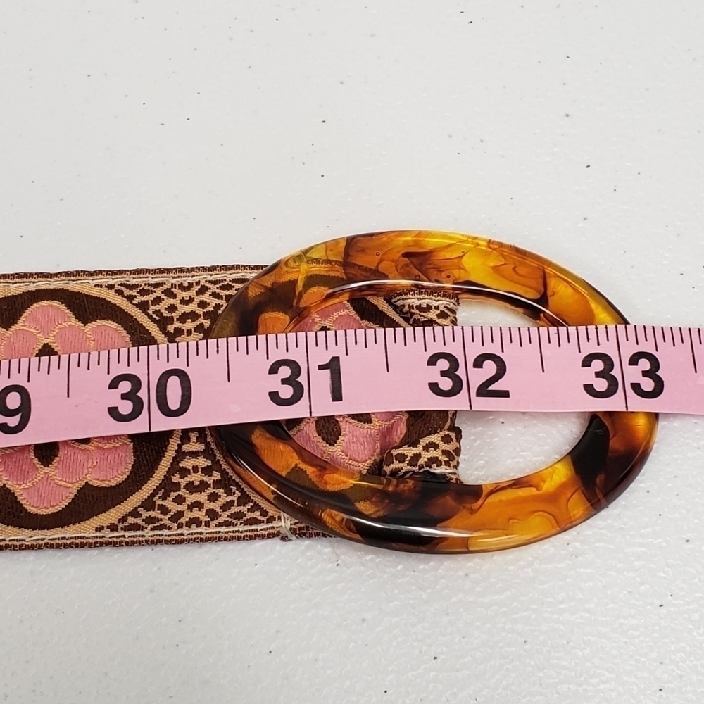 Vintage Floral Brocade Fabric Belt - Picture 6 of 7